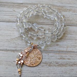 Beautiful Natural Quartz Gemstone Mala Necklace